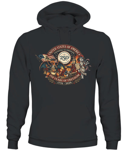 PKM Founding To Freedom 250 Years Of Freedom Graphic Apparel