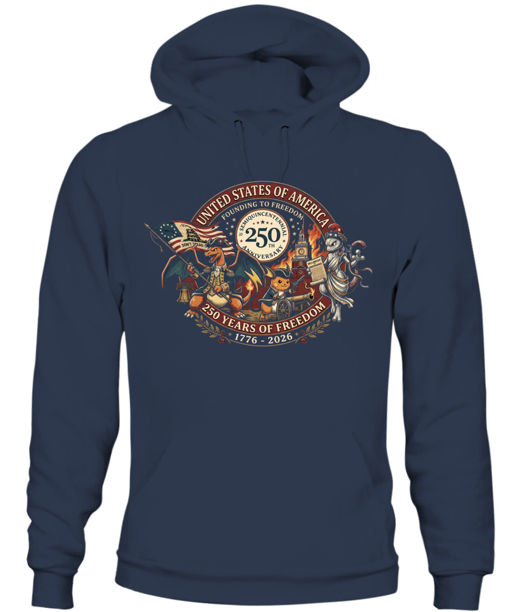 PKM Founding To Freedom 250 Years Of Freedom Graphic Apparel