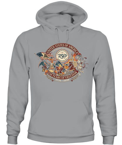 PKM Founding To Freedom 250 Years Of Freedom Graphic Apparel