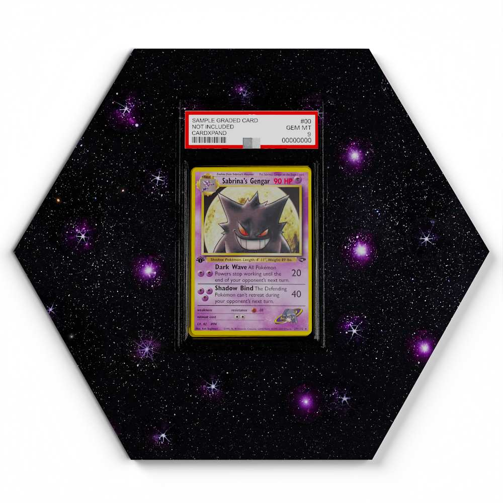 291/32 Sabrina's Gengar Pokémon Card Artwork Hexagon Display
