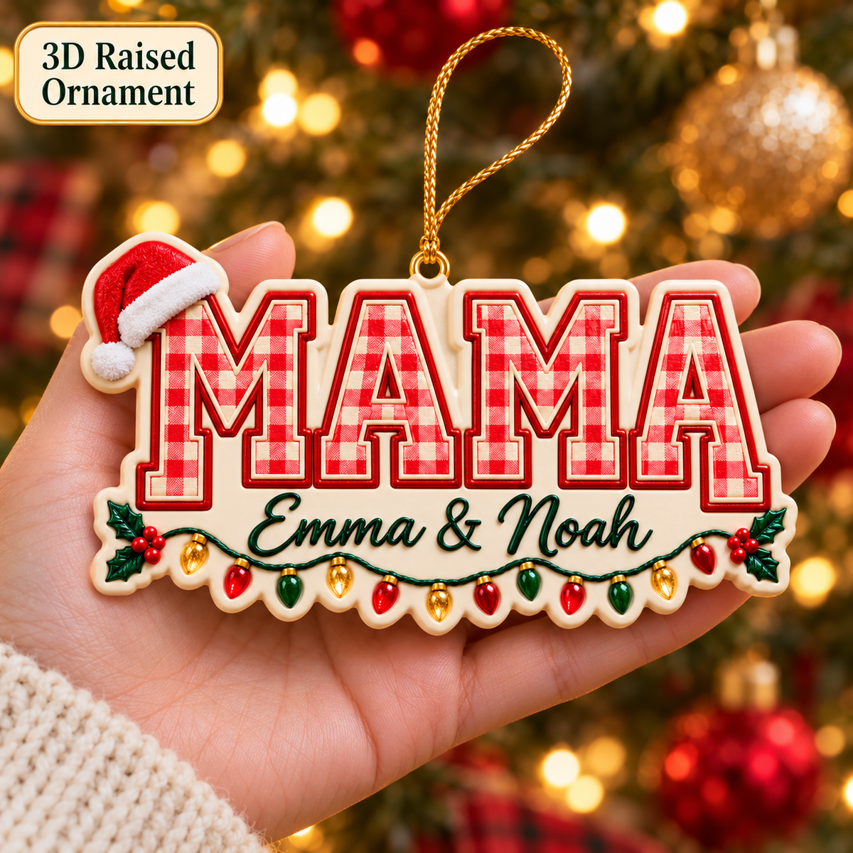 Personalized 3D Raised Acrylic Nurse Custom Name Ornament