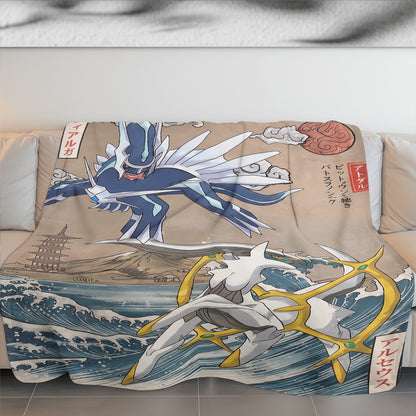 PKM Dialga & Arceus Custom Fleece Blanket