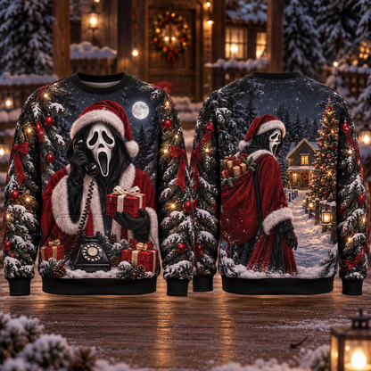 Christmas Scream AOP T-Shirt Sweatshirt Hoodie