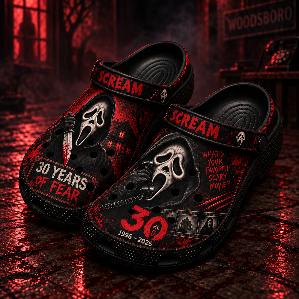 Halloween 30th Anniversary Scream AOP Clogs