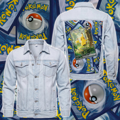 PKM Pikachu EX Custom Lightweight Denim Jacket
