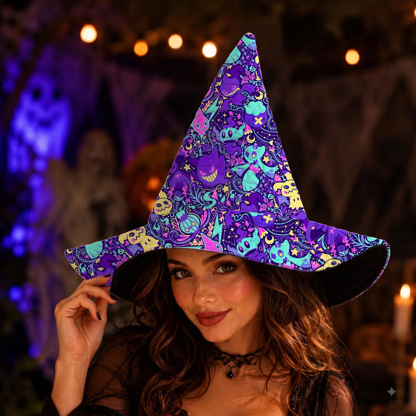PKM Ghost Type Custom Halloween Witch Hat
