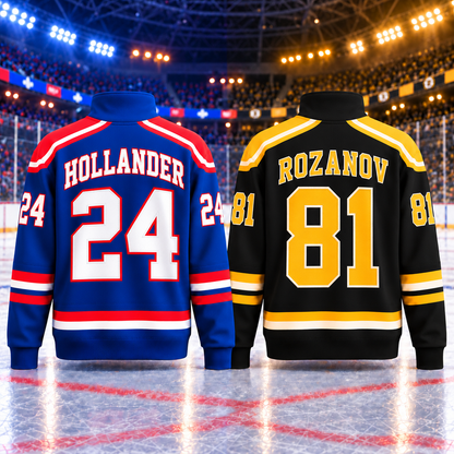 Personalized Hockey Pullover Hockey Inspired Quarter-Zip Sweatshirt