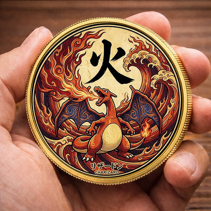 PKM Charizard Kanji Commemorative Coin – Limited Edition Collector’s Coin