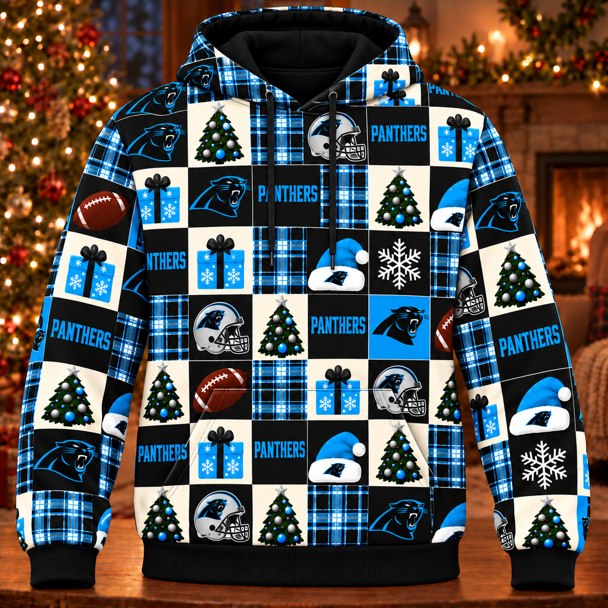 Personalized Panthers Christmas Sweatshirt and Lounge Pants