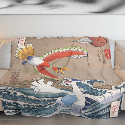 PKM Ho-Oh & Lugia Custom Fleece Blanket