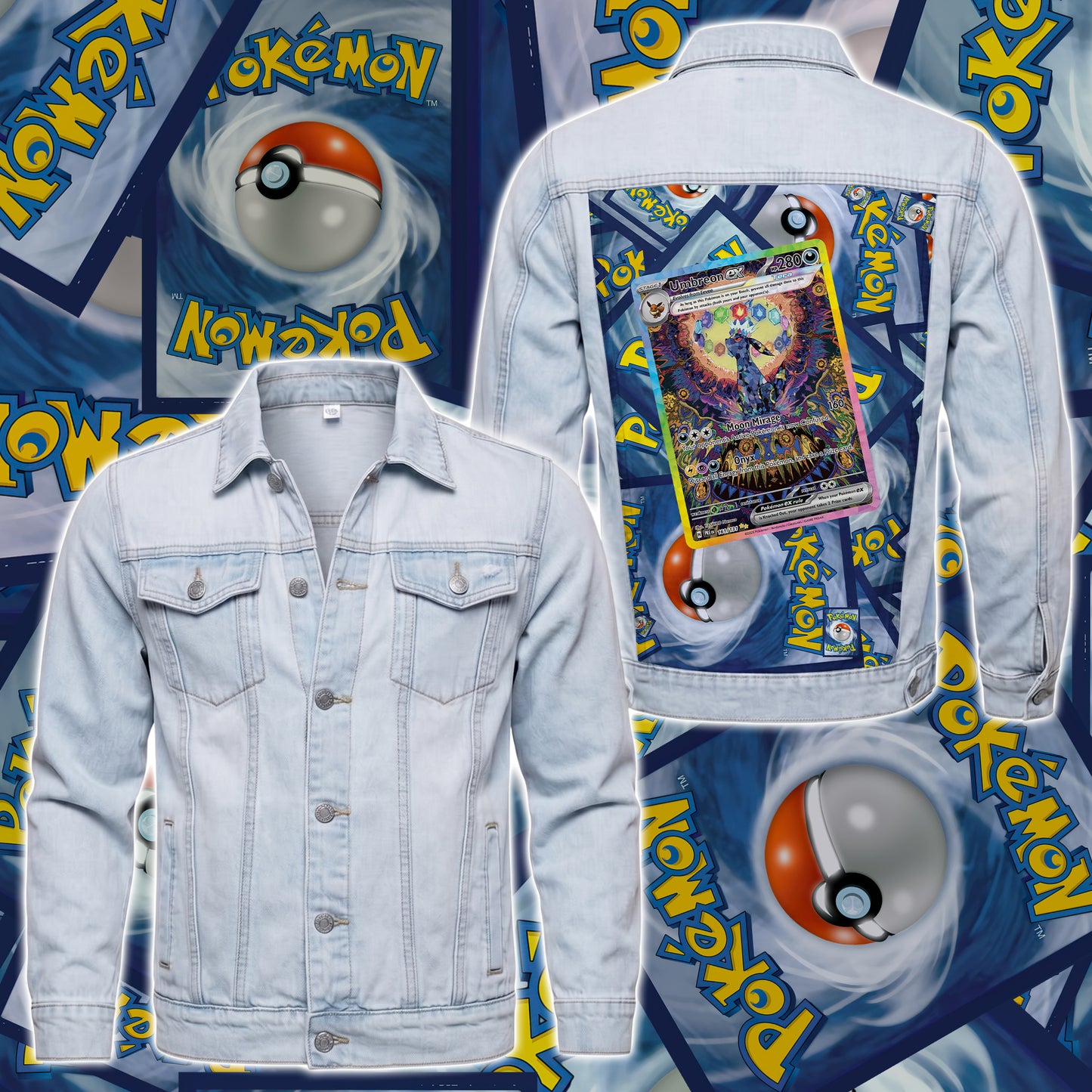 PKM Umbreon EX Custom Lightweight Denim Jacket