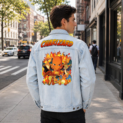 PKM Charizard Custom Lightweight Denim Jacket