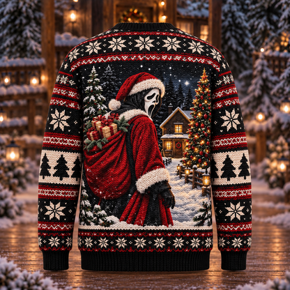 Scream 30th Anniversary Knit-Effect Ugly Christmas Sweatshirt