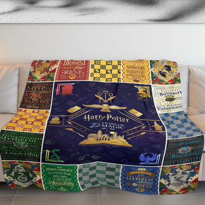 Harry Potter 25 Years of Magic Anniversary Blanket