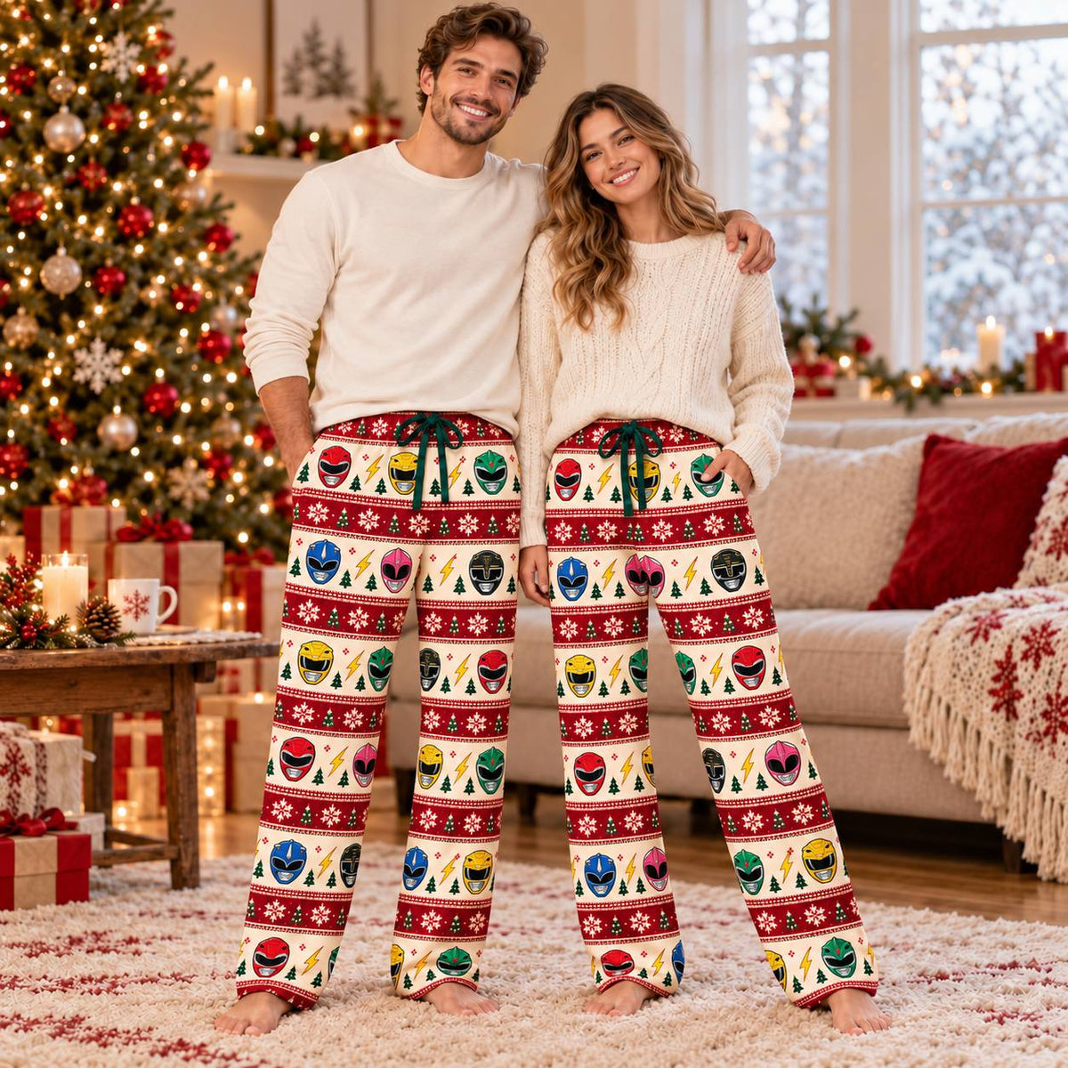 Mighty Morphin Power Rangers Christmas Lounge Pants