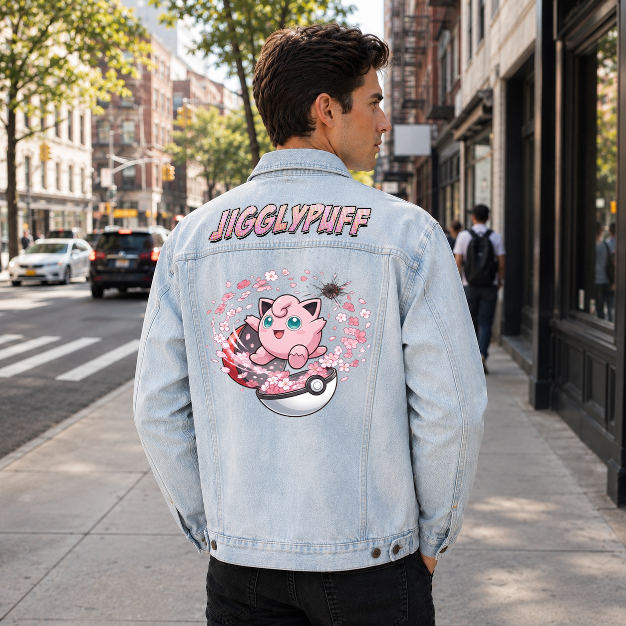 PKM Jigglypuff Custom Lightweight Denim Jacket