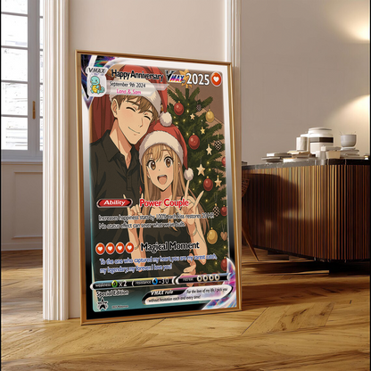 Personalized PKM Card Custom Photo Art Poster - Anniversary Edition