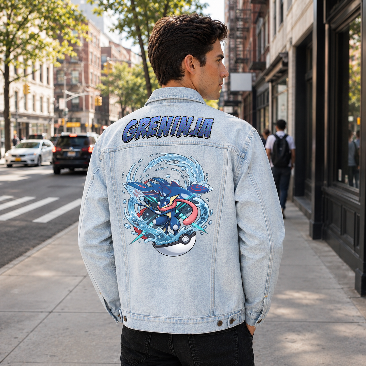 PKM Greninja Custom Lightweight Denim Jacket