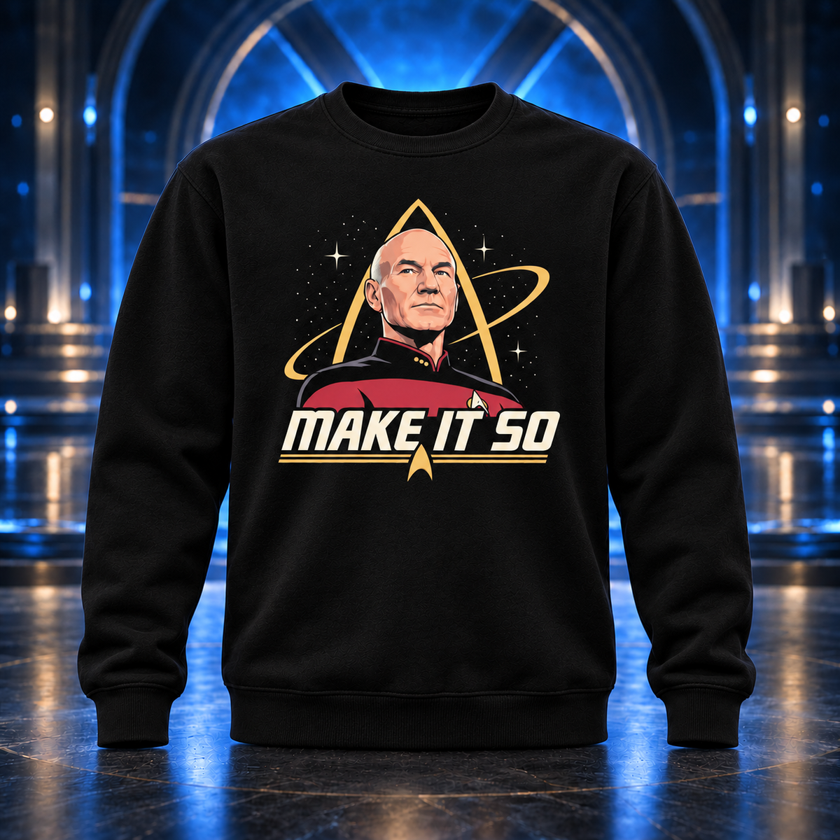 Make It So Hoodie, Black Graphic Pullover