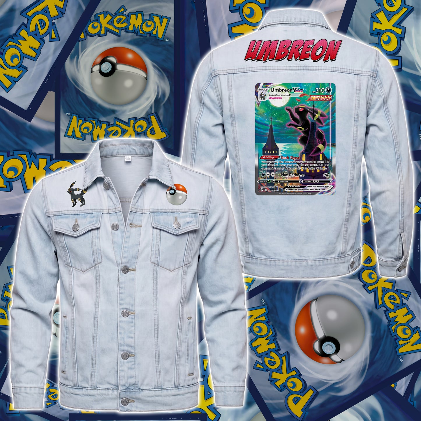 PKM Umbreon Lightweight Denim Jacket
