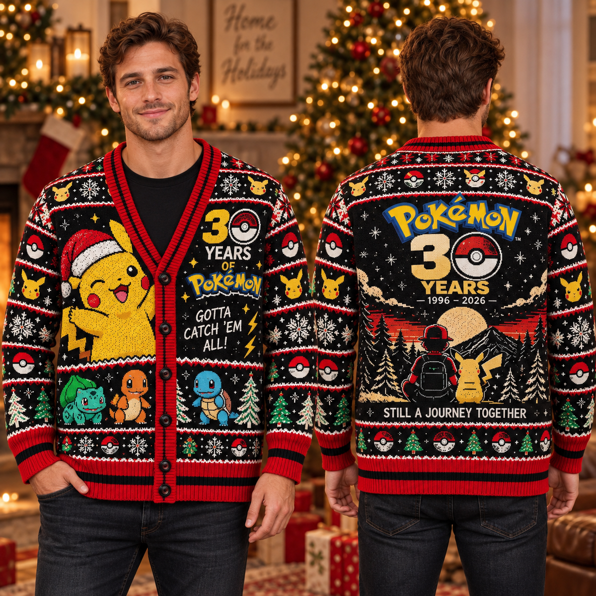 Christmas PKM 30th Anniversary Ugly Cardigan
