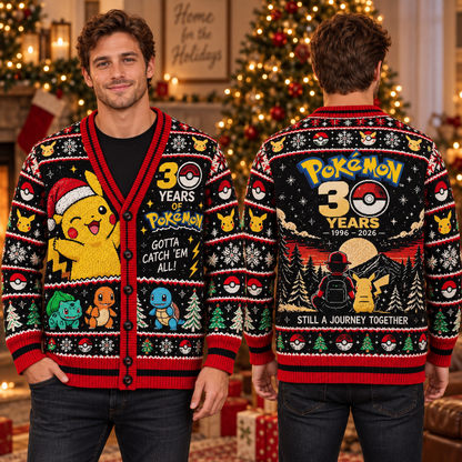 Christmas PKM 30th Anniversary Ugly Cardigan