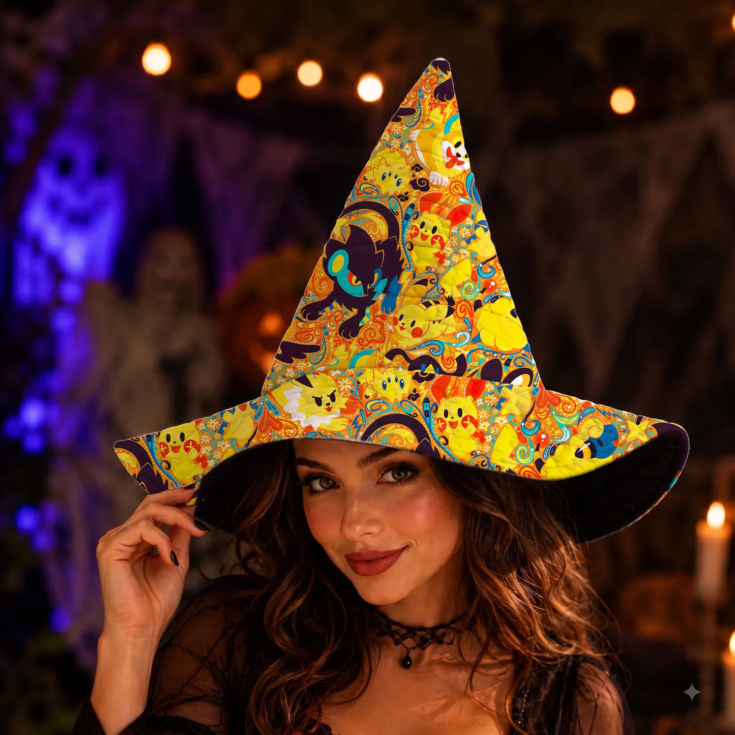 PKM Electric Type Custom Halloween Witch Hat