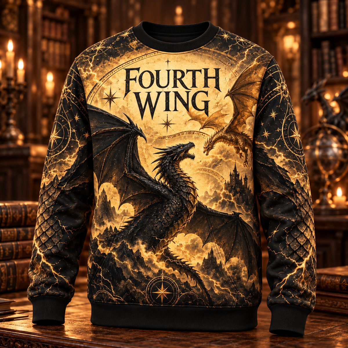 Fourth Wing AOP T-Shirt Sweatshirt Hoodie