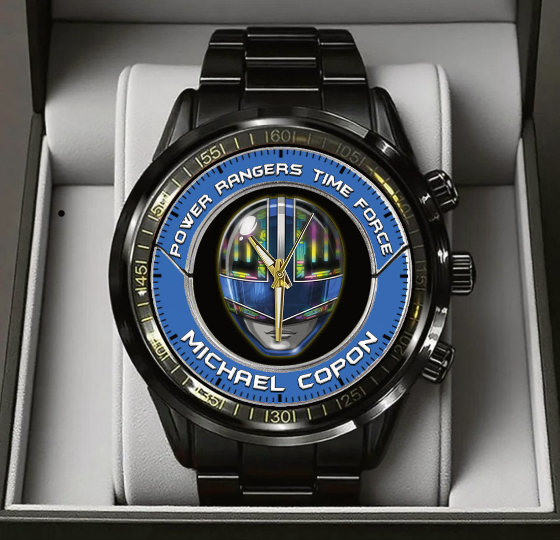Power Rangers Michael Copon Blue Stainless Steel Watch