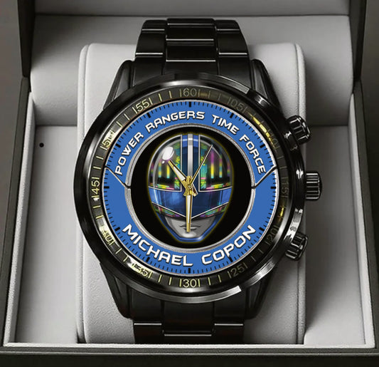 Power Rangers Michael Copon Blue Stainless Steel Watch
