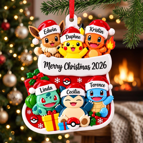 Personalized PKM Custom Name 2D Flat Acrylic Ornament