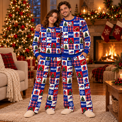Personalized Bills Christmas Sweatshirt and Lounge Pants