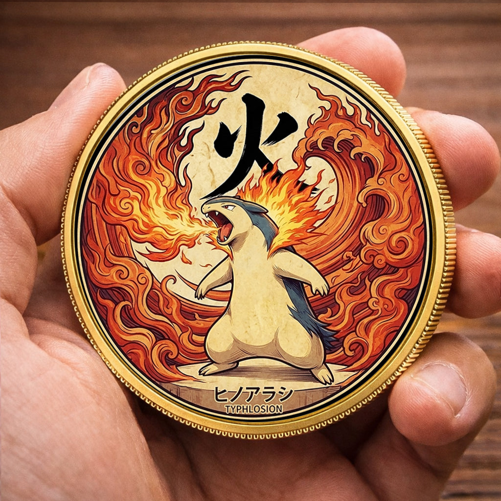PKM Typhlosion Kanji Commemorative Coin – Limited Edition Collector’s Coin
