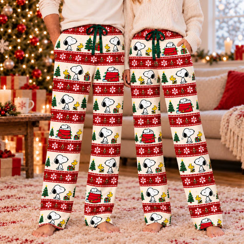Snoopy and Woodstock Christmas Lounge Pants