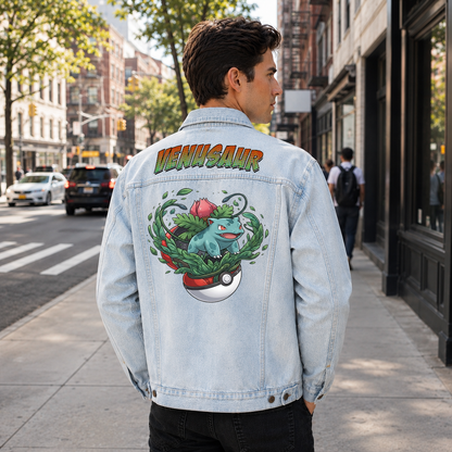 PKM Venusaur Custom Lightweight Denim Jacket
