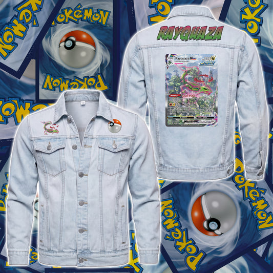 PKM Rayquaza Custom Lightweight Denim Jacket