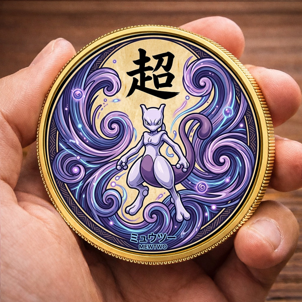 PKM Mewtwo Kanji Commemorative Coin – Limited Edition Collector’s Coin