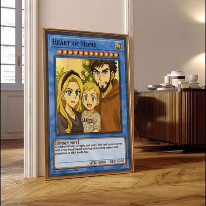 Personalized YGO Card Custom Photo Art Poster - Family Edition