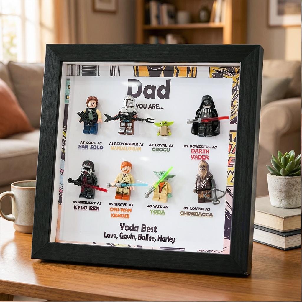 Personalized Star Wars Minifigure Frame Best Gift for Dad,Father's Day Gift