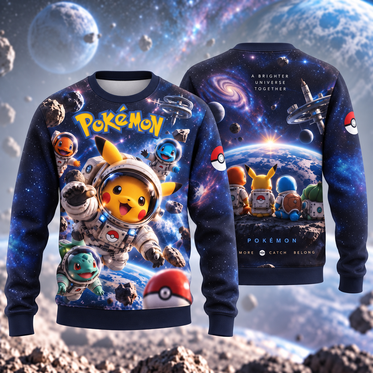 PKM Out Space AOP T-Shirt Sweatshirt Hoodie