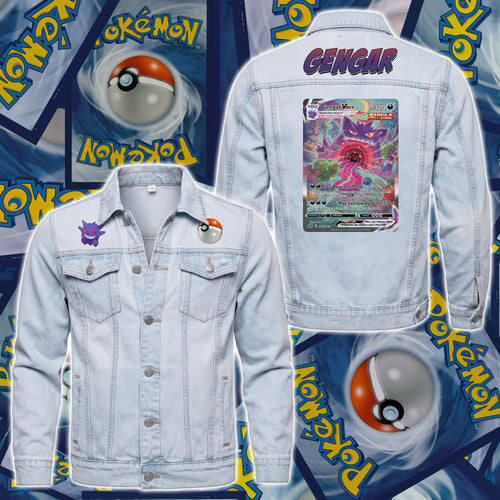 PKM Gengar Custom Lightweight Denim Jacket