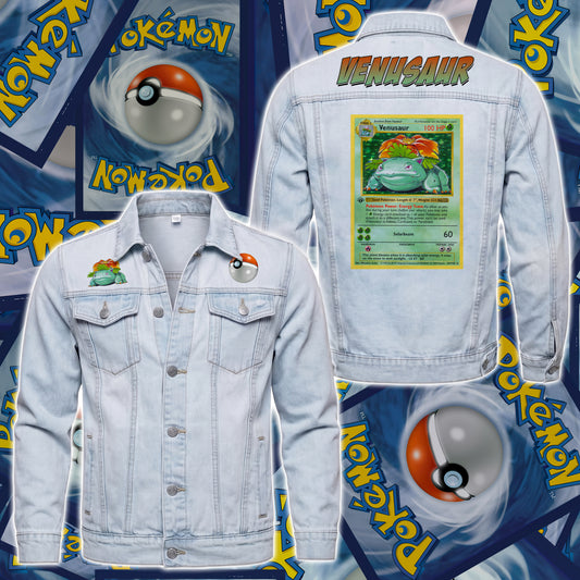 PKM Venusaur Custom Lightweight Denim Jacket