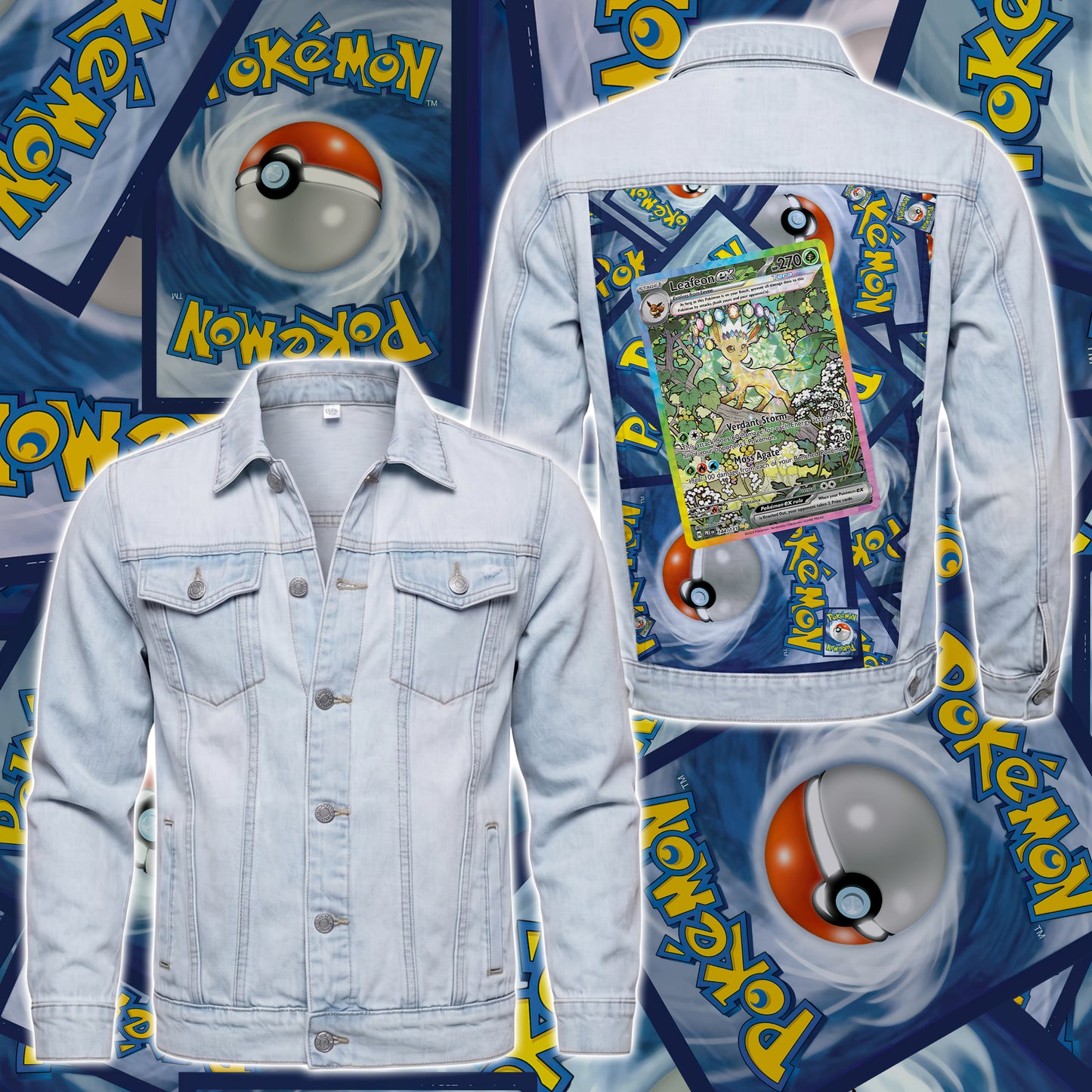 PKM Leafeon EX Custom Lightweight Denim Jacket