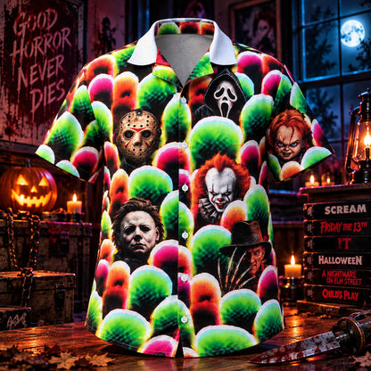 Halloween Horror Movie Character Hawaiian Shirt
