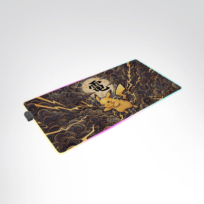 PKM Pikachu Kanji Led Mouse Pad