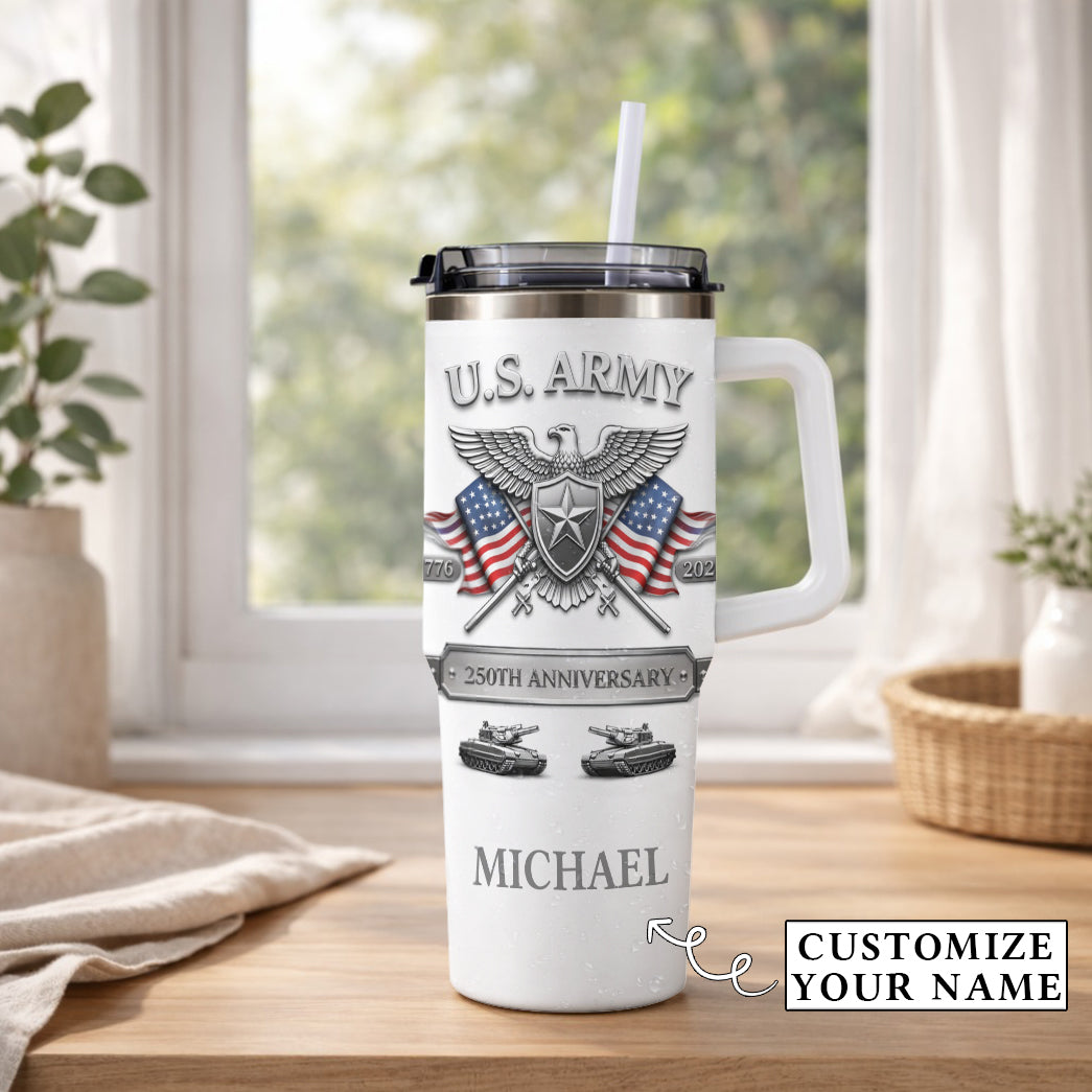 USA 250th Anniversary U.S. Army - Custom Name 40oz Tumbler