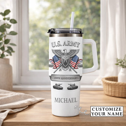 USA 250th Anniversary U.S. Army - Custom Name 40oz Tumbler