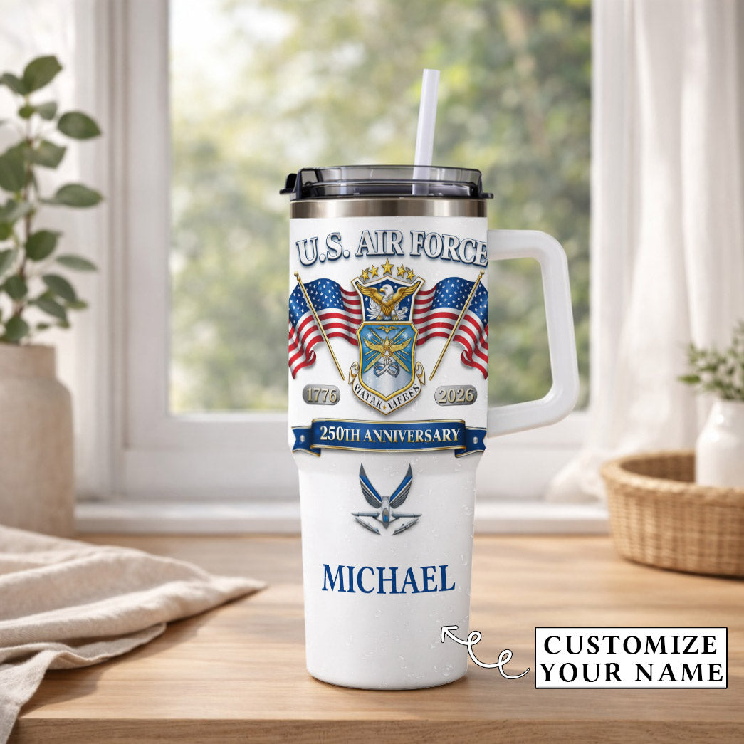 USA 250th Anniversary U.S. Air Force - Custom Name 40oz Tumbler