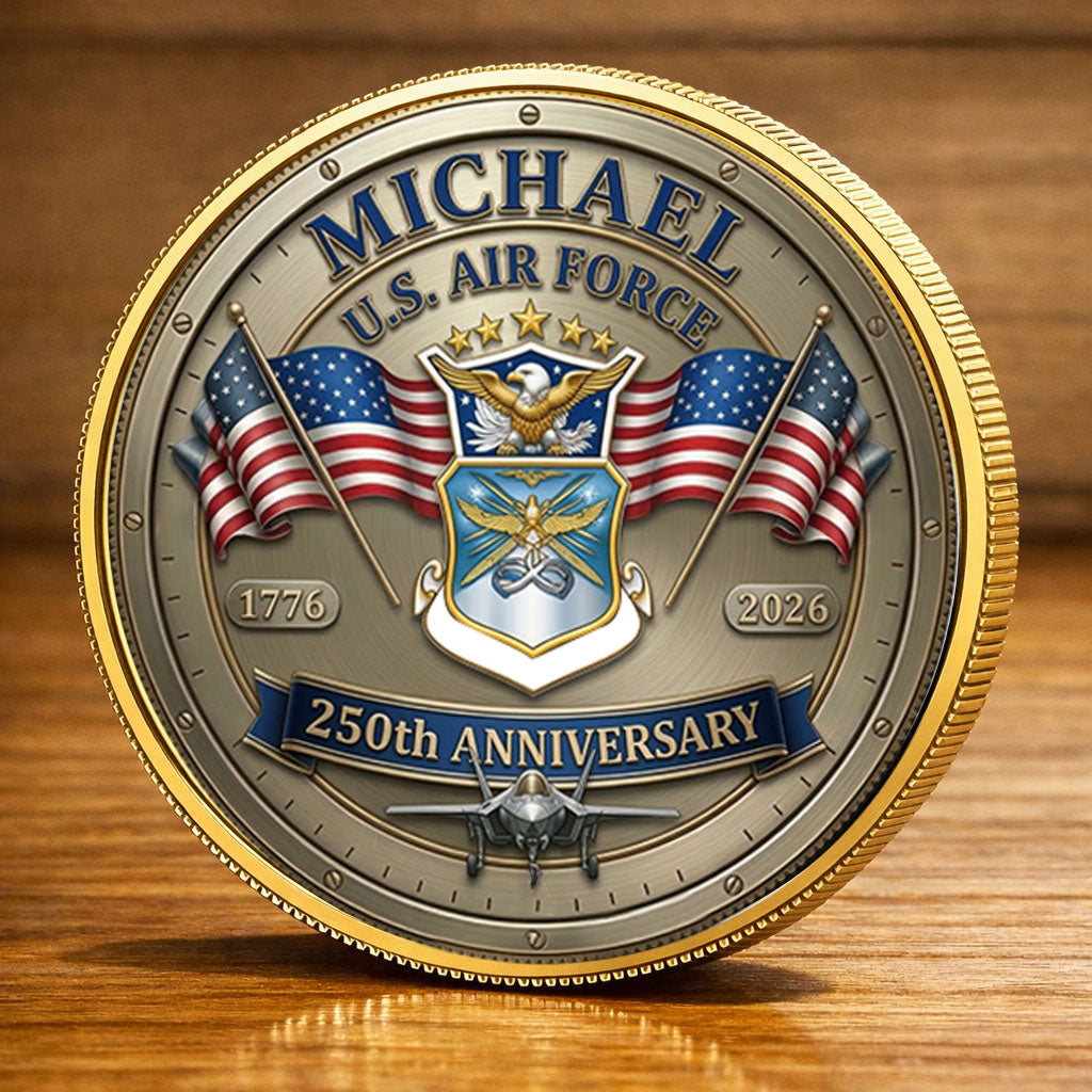 USA 250th Anniversary U.S. Air Force - Custom Name Printed Commemorative Coin