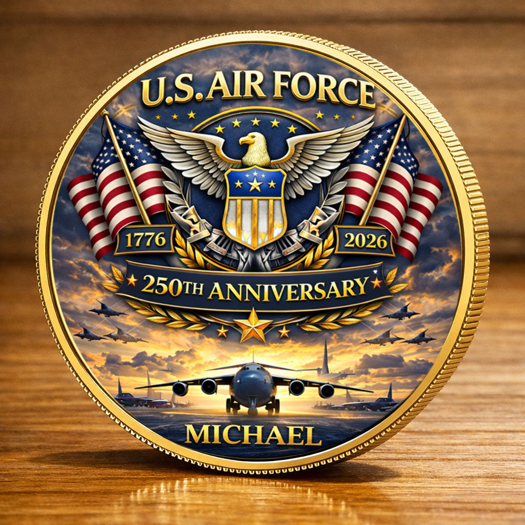 USA 250th Anniversary U.S. Air Force - Custom Name Printed Commemorative Coin